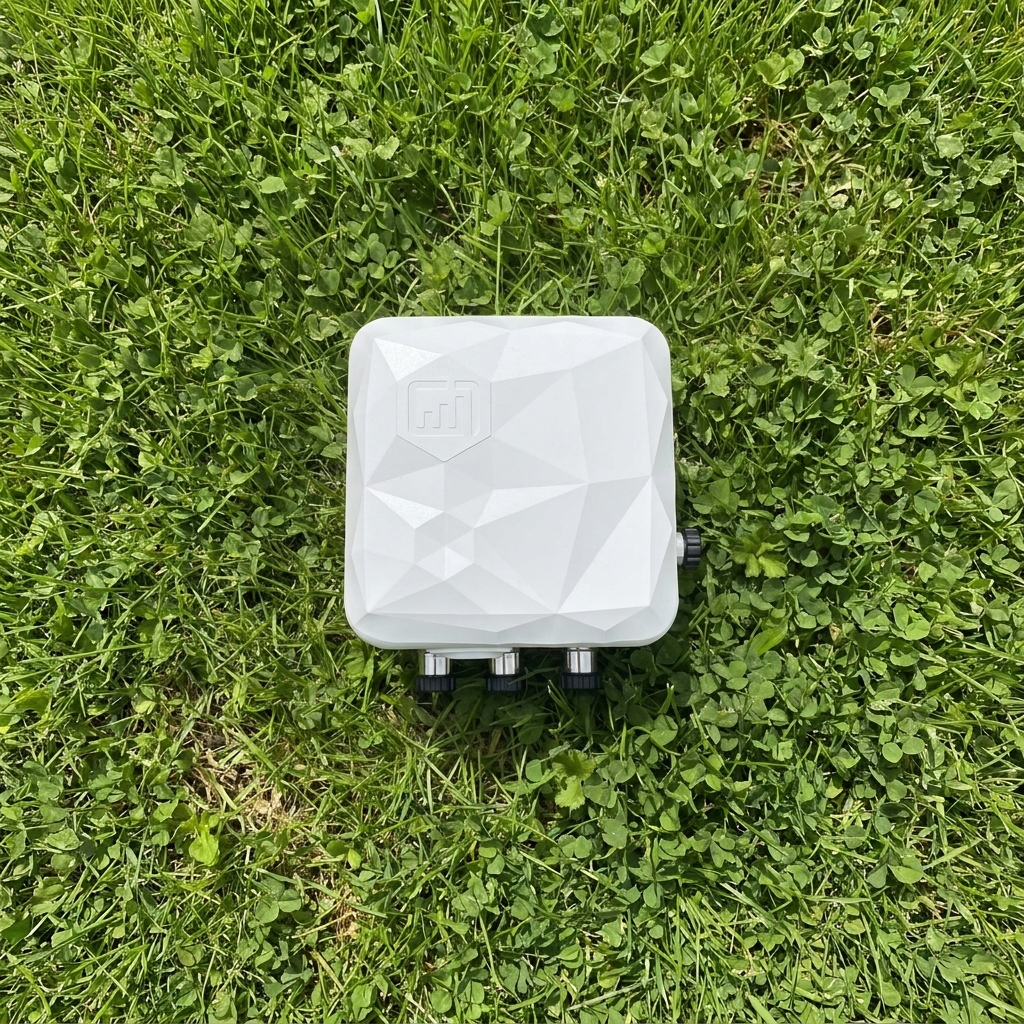 Ladybird sensor unit outdoors on grass
