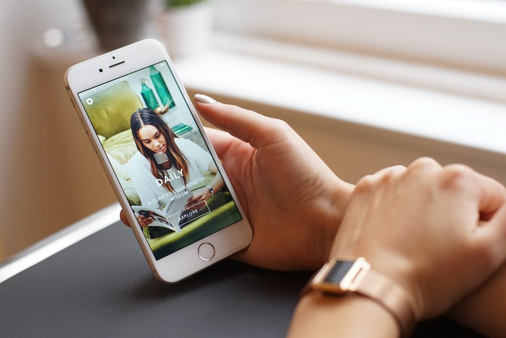 Vinaya wearable device worn on wrist with companion app
